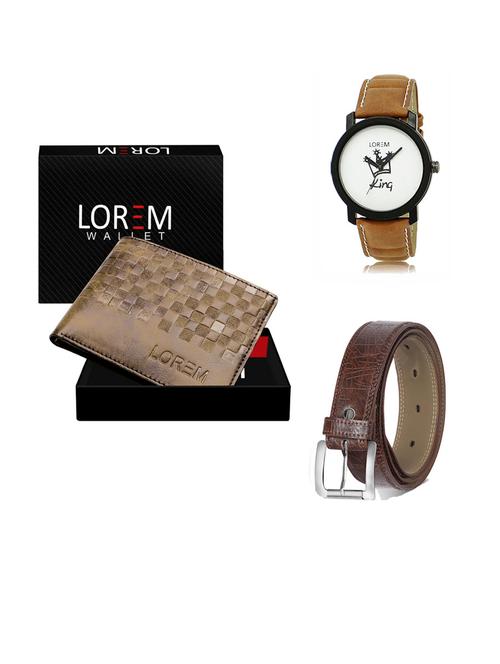 belt, wallet & watch gift combo - 19291302 - Very Small Image - 1