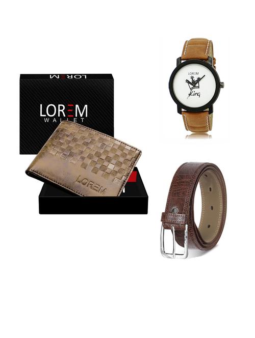 belt, wallet & watch gift combo - 19291305 - Very Small Image - 1
