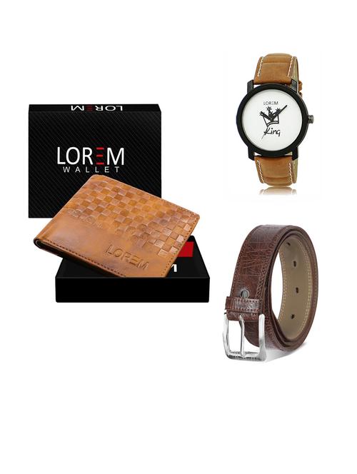 belt, wallet & watch gift combo - 19291312 - Very Small Image - 1