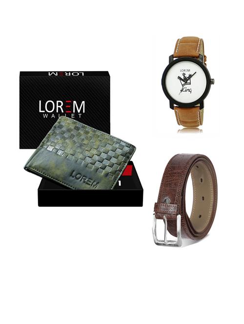 belt, wallet & watch gift combo - 19291318 - Very Small Image - 1