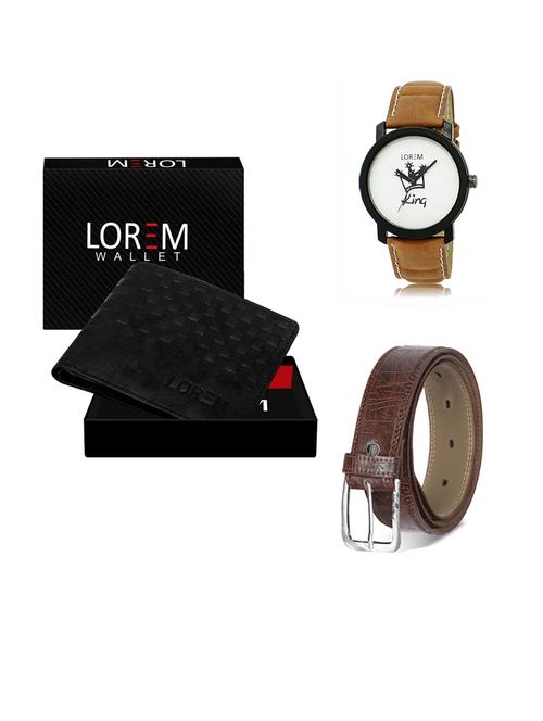 belt, wallet & watch gift combo - 19291323 - Very Small Image - 1