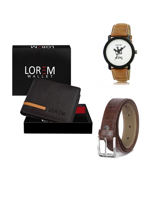 belt, wallet & watch gift combo - 19291348 - Very Small Image - 1