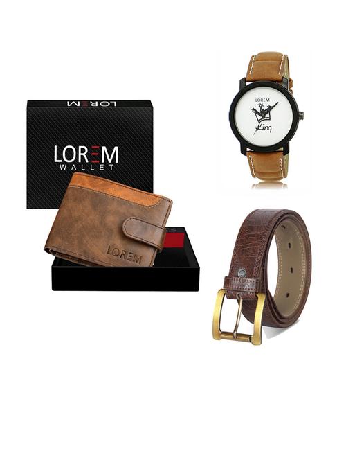 belt, wallet & watch gift combo - 19291349 - Very Small Image - 1