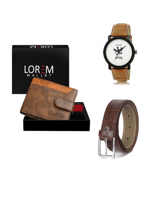 belt, wallet & watch gift combo - 19291353 - Very Small Image - 1