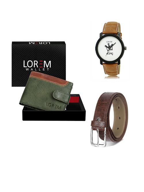 belt, wallet & watch gift combo - 19291365 - Very Small Image - 1