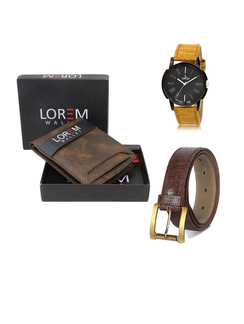 belt, wallet & watch gift combo - 19291385 - Very Small Image - 1