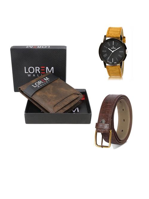 belt, wallet & watch gift combo - 19291387 - Very Small Image - 1
