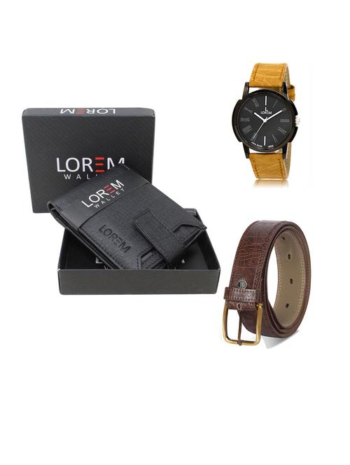 belt, wallet & watch gift combo - 19291405 - Very Small Image - 1