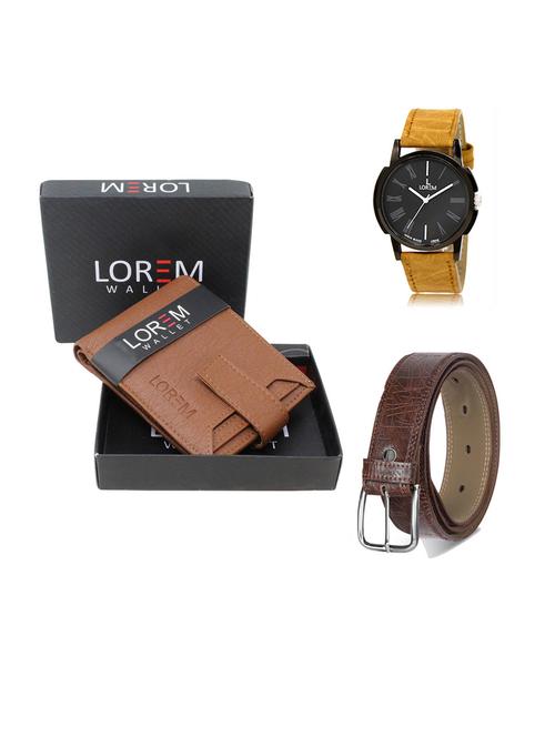 belt, wallet & watch gift combo - 19291418 - Very Small Image - 1