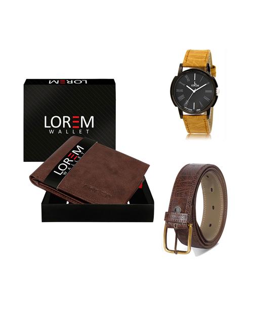 belt, wallet & watch gift combo - 19291429 - Very Small Image - 1