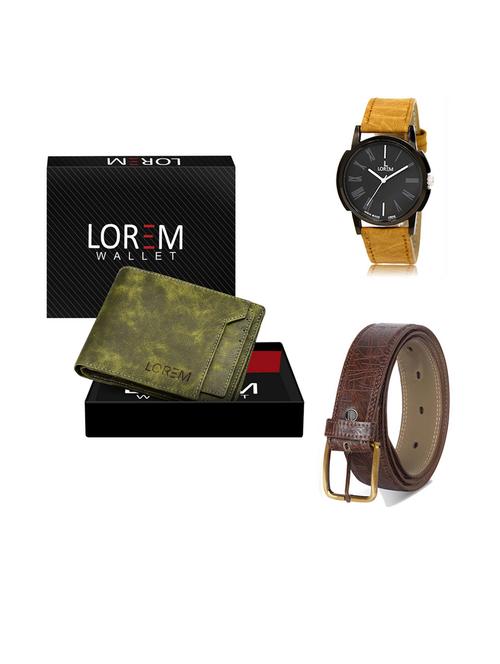 belt, wallet & watch gift combo - 19291453 - Very Small Image - 1