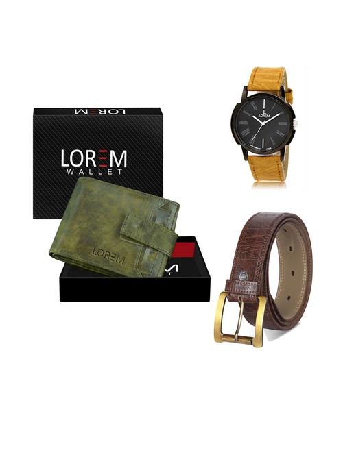 belt, wallet & watch gift combo - 19291487 - Very Small Image - 1