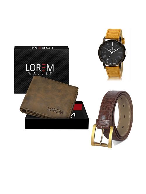 belt, wallet & watch gift combo - 19291505 - Very Small Image - 1