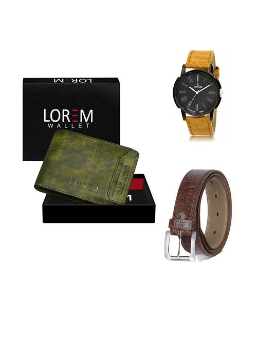 belt, wallet & watch gift combo - 19291518 - Very Small Image - 1
