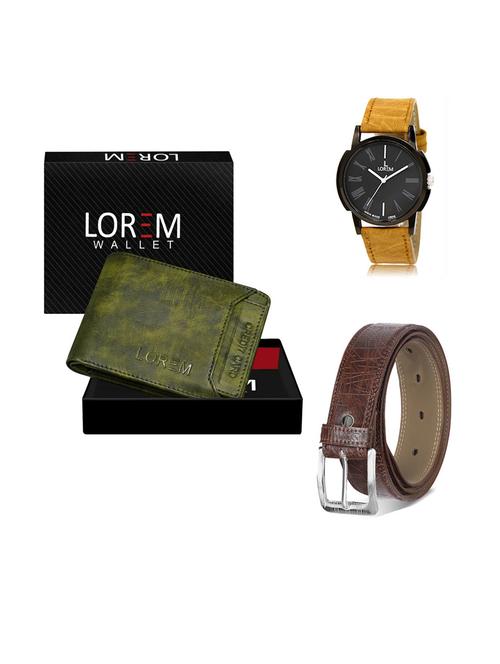 belt, wallet & watch gift combo - 19291522 - Very Small Image - 1