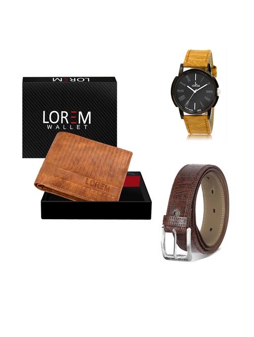 belt, wallet & watch gift combo - 19291534 - Very Small Image - 1