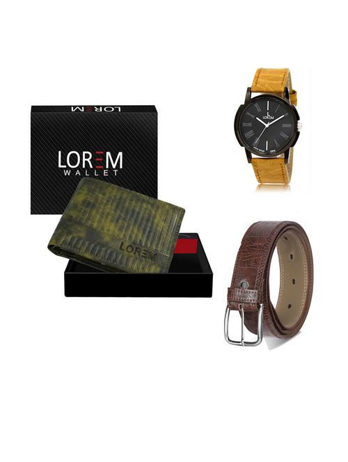 belt, wallet & watch gift combo - 19291538 - Very Small Image - 1