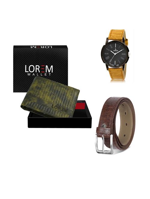 belt, wallet & watch gift combo - 19291540 - Very Small Image - 1