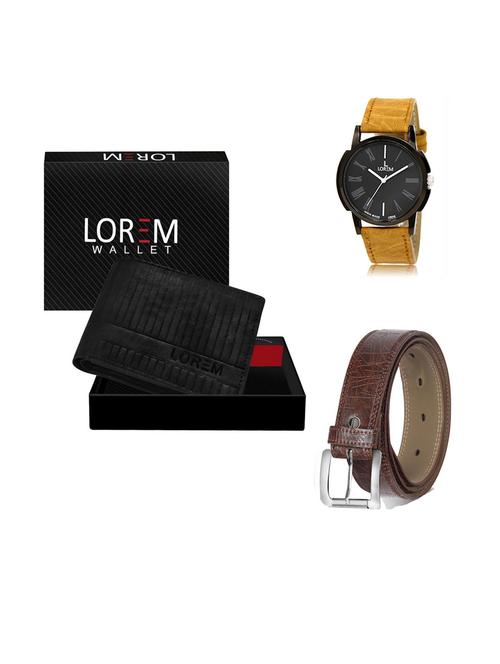 belt, wallet & watch gift combo - 19291542 - Very Small Image - 1