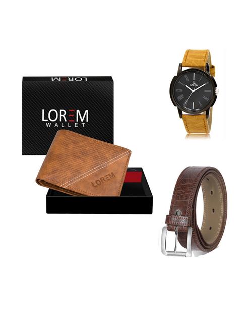 belt, wallet & watch gift combo - 19291554 - Very Small Image - 1