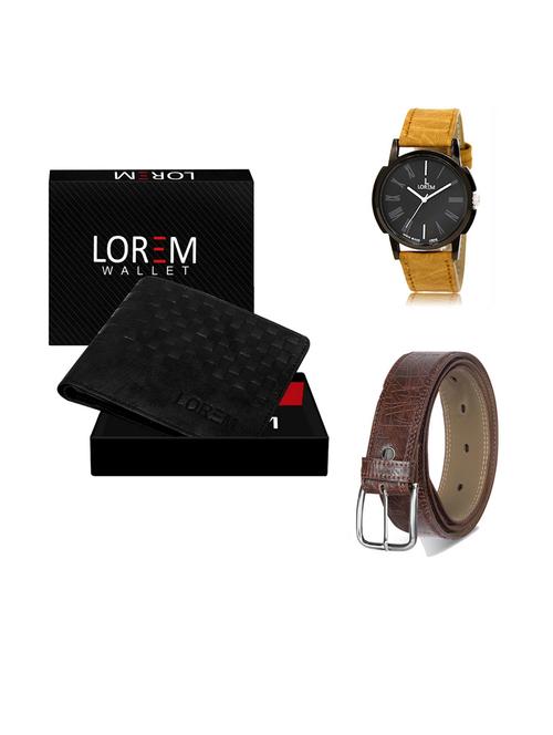 belt, wallet & watch gift combo - 19291592 - Very Small Image - 1
