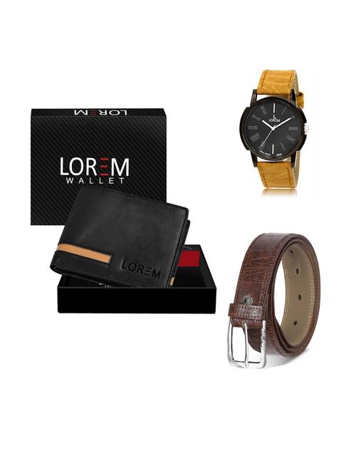 belt, wallet & watch gift combo - 19291611 - Very Small Image - 1