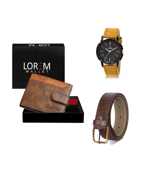 belt, wallet & watch gift combo - 19291621 - Very Small Image - 1