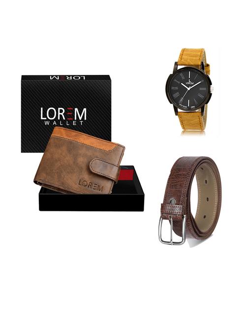 belt, wallet & watch gift combo - 19291622 - Very Small Image - 1