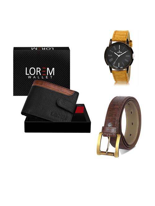 belt, wallet & watch gift combo - 19291625 - Very Small Image - 1