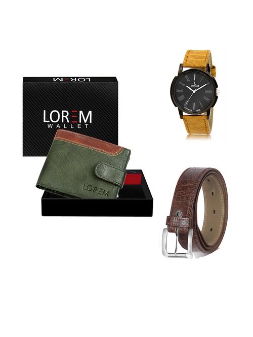belt, wallet & watch gift combo - 19291632 - Very Small Image - 1