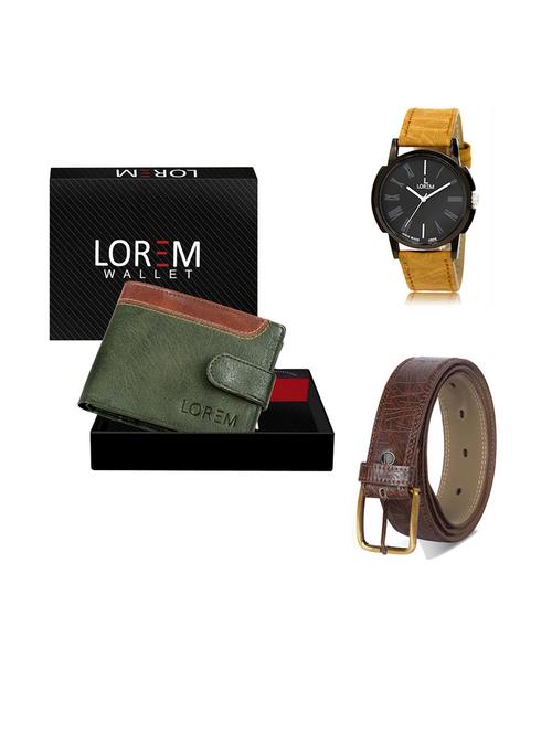 belt, wallet & watch gift combo - 19291633 - Very Small Image - 1