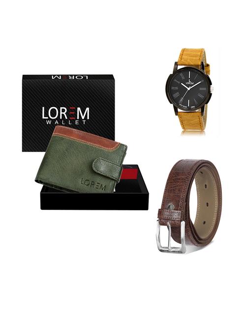 belt, wallet & watch gift combo - 19291636 - Very Small Image - 1