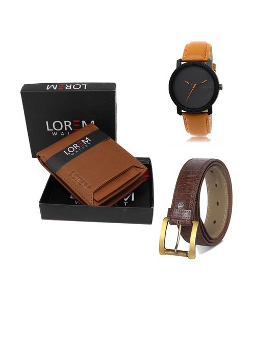 belt, wallet & watch gift combo - 19291649 - Very Small Image - 1