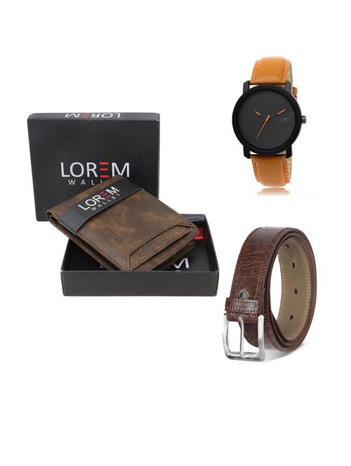 belt, wallet & watch gift combo - 19291660 - Very Small Image - 1