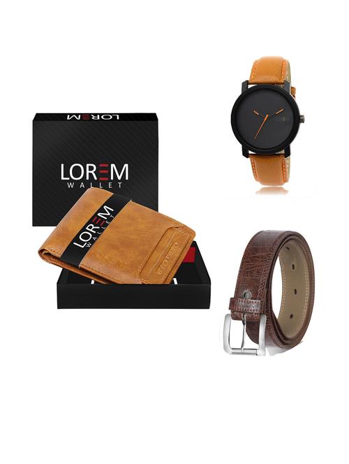 belt, wallet & watch gift combo - 19291662 - Very Small Image - 1