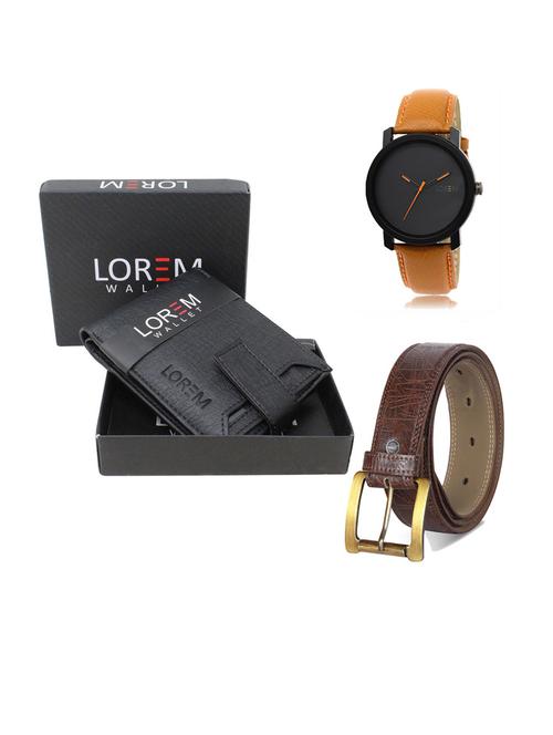 belt, wallet & watch gift combo - 19291673 - Very Small Image - 1