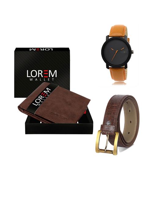 belt, wallet & watch gift combo - 19291697 - Very Small Image - 1