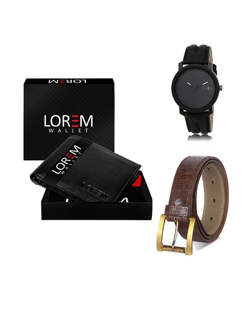 belt, wallet & watch gift combo - 19291985 - Very Small Image - 1