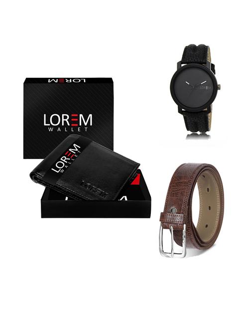 belt, wallet & watch gift combo - 19291989 - Very Small Image - 1