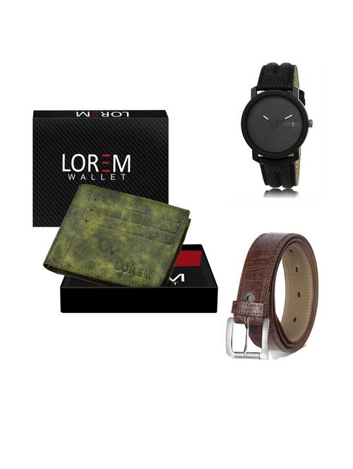 belt, wallet & watch gift combo - 19291998 - Very Small Image - 1