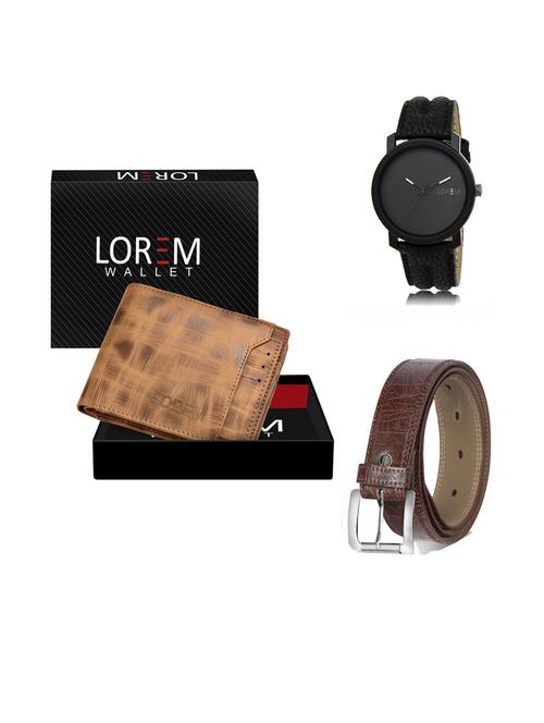 belt, wallet & watch gift combo - 19292022 - Very Small Image - 1