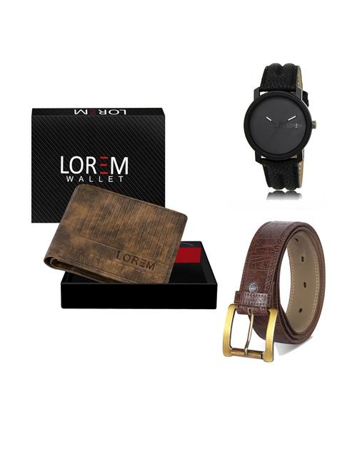 belt, wallet & watch gift combo - 19292063 - Very Small Image - 1