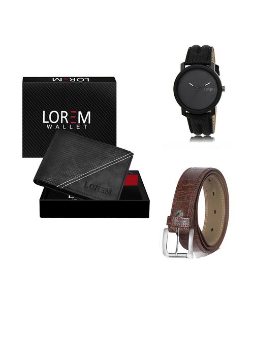 belt, wallet & watch gift combo - 19292106 - Very Small Image - 1