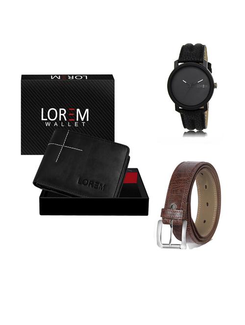 belt, wallet & watch gift combo - 19292136 - Very Small Image - 1