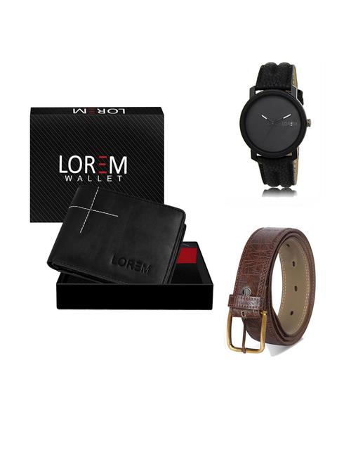 belt, wallet & watch gift combo - 19292137 - Very Small Image - 1