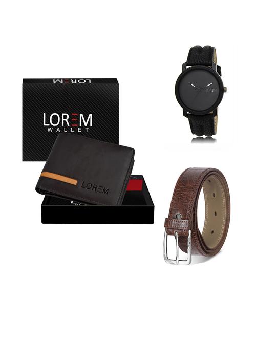 belt, wallet & watch gift combo - 19292157 - Very Small Image - 1