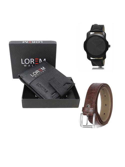 belt, wallet & watch gift combo - 19292214 - Very Small Image - 1