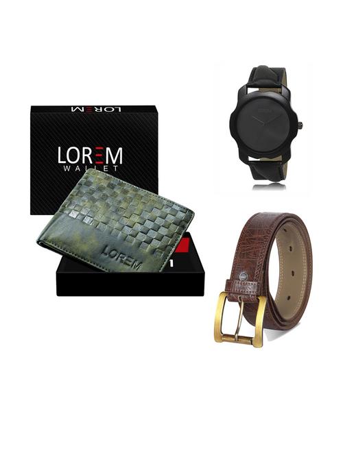 belt, wallet & watch gift combo - 19292393 - Very Small Image - 1