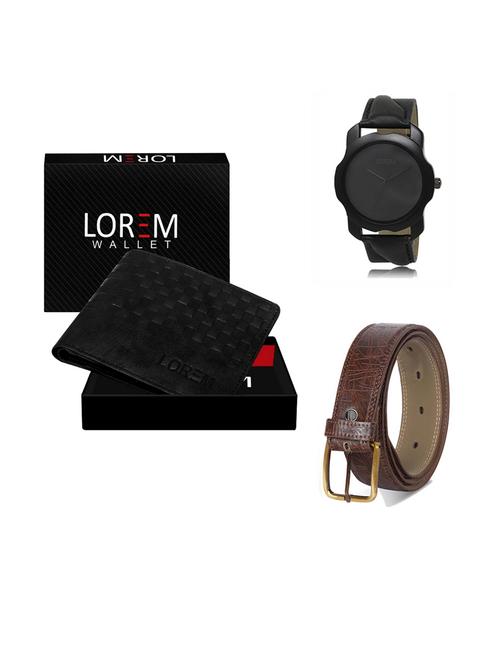 belt, wallet & watch gift combo - 19292401 - Very Small Image - 1