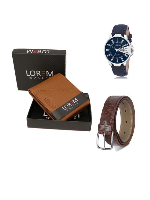 belt, wallet & watch gift combo - 19292450 - Very Small Image - 1